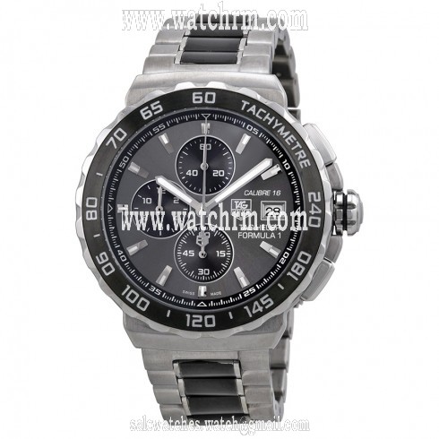 Tag Heuer Formula 1 Anthracite Dial Stainless Steel and Ceramic Chronograph Men's Watch CAU2010.BA0873