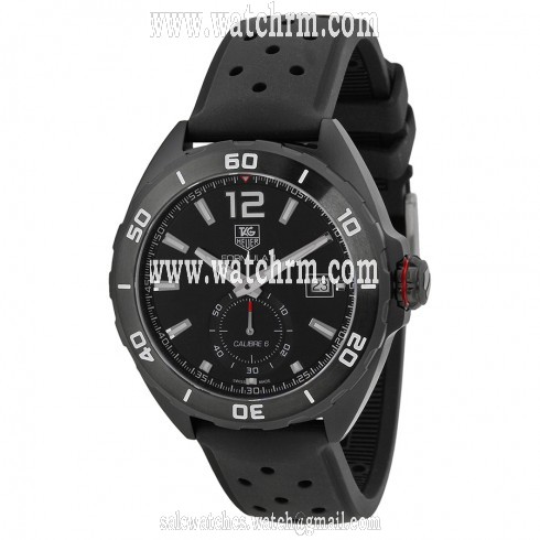 Tag Heuer Formula 1 Automatic Black Dial Black Rubber Men's Watch WAZ2112.FT8023