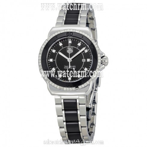 Tag Heuer Formula 1 Black Dial Steel and Ceramic Ladies Watch WAH1312.BA0867