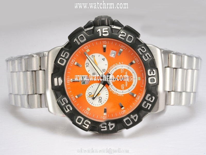 TAG Heuer Formula 1 CAC1112.BA0850 PVD Bezel Quartz Chronograph Orange Dial Watch