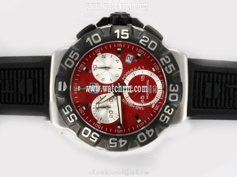TAG Heuer Formula 1 CAC1112.BA0850 Stainless Steel Case Red Dial Stainless Steel Bezel Watch