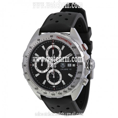Tag Heuer Formula 1 Chronograph  Automatic Black Dial Black Rubber Men's Watch Caz2010ft8024