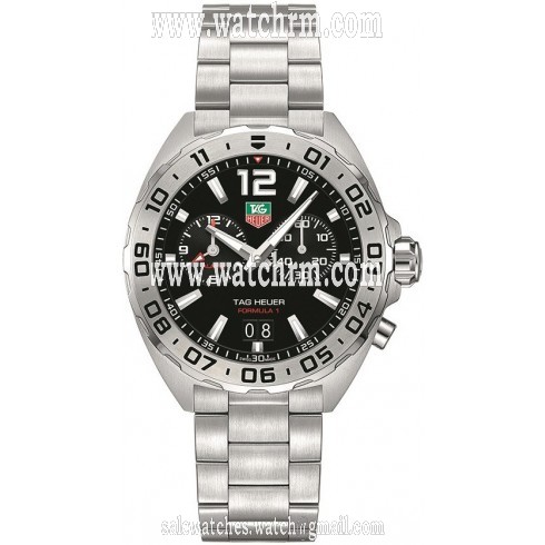 Tag Heuer Formula 1 Chronograph Black Dial Stainless Steel Men's Watch WAZ111A.BA0875