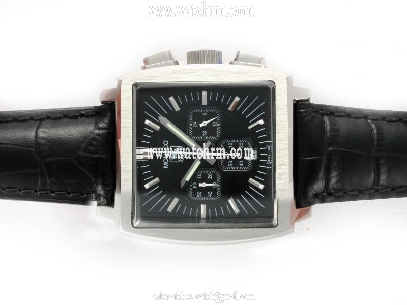 TAG Heuer Formula 1 CW2111.FC6177 Black Ostrich Leather Strap Mens Square Watch