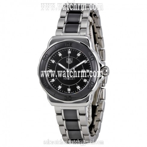 Tag Heuer Formula 1 Diamond Black Dial Steel Ladies Watch WAH1314.BA0867