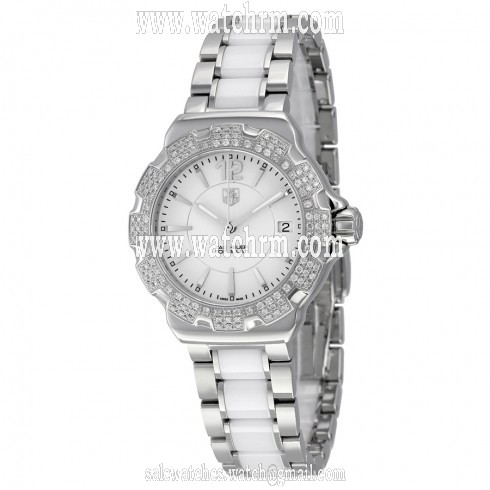 Tag Heuer Formula 1 White Dial Diamonds On Bezel Ladies Watch WAH1218.BA0861