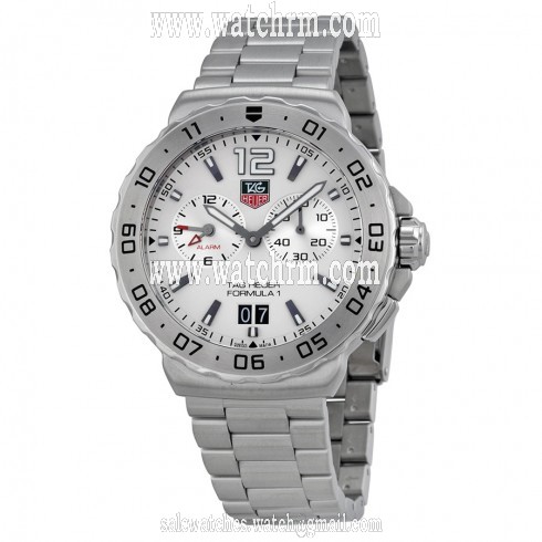 Tag Heuer Formula 1 White Dial Stainless Steel Men's Watch WAU111B.BA0858