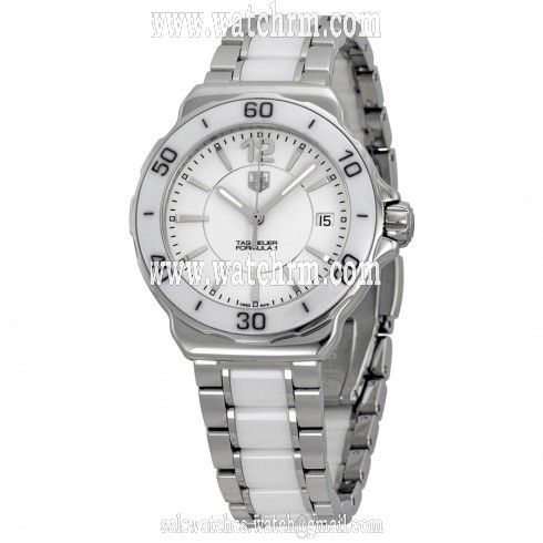 Tag Heuer Formula 1 White Dial Stainless Steel White Ceramic Ladies Watch WAH1211.BA0861