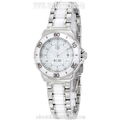 Tag Heuer Formula 1 White Dial Stainless Steel White Ceramic Ladies Watch WAH1315.BA0868