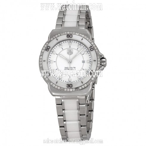 Tag Heuer Formula 1 White Diamond Dial Steel and Ceramic Ladies Watch WAH1313.BA0868