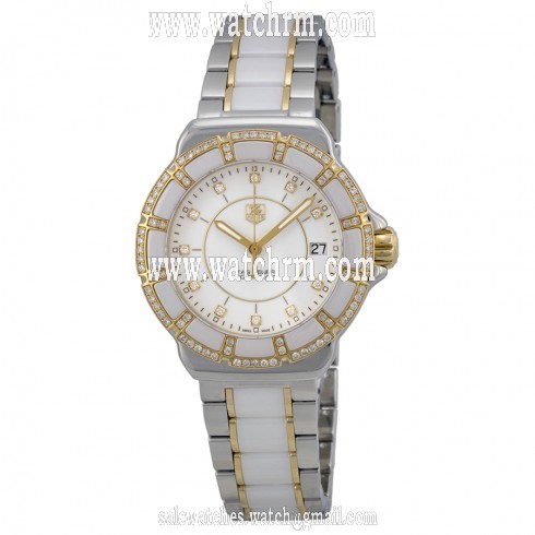 Tag Heuer Formula 1 Diamond Dial Steel and Ceramic Ladies Watch WAH1221BB0865