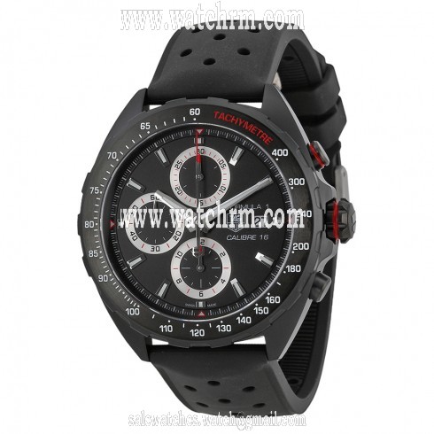 Tag Heuer Formula One Chronograph Black Dial Black Rubber Men's Watch CAZ2011FT8024