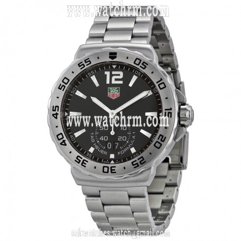 Tag Heuer Formula One Grande Date Black Dial Stainless Steel Men's Watch WAU1112.BA0858