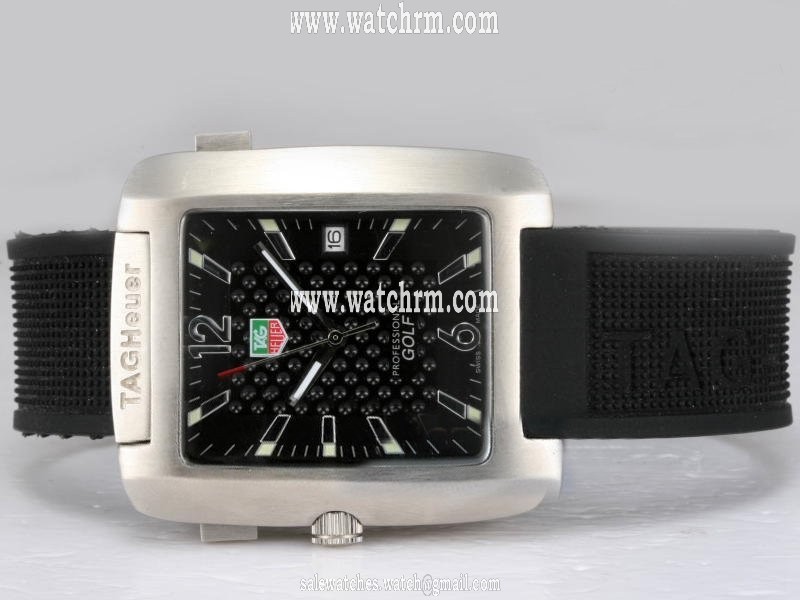 TAG Heuer Golf Watch WAE1111.FT6004 Rectangle Black Dial Watch