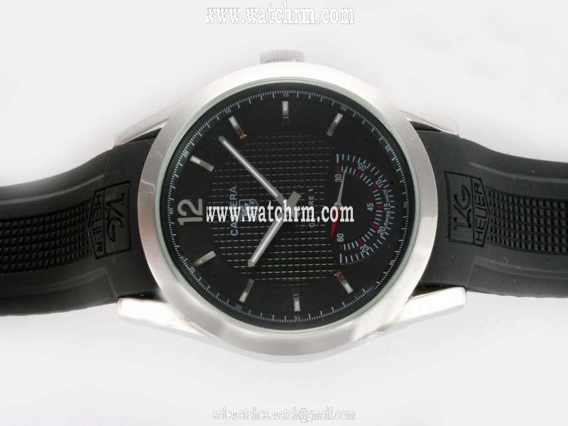 TAG Heuer Grand Carrera WAV511B.BA0900 Mens Black Rubber Strap Round Watch