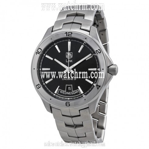Tag Heuer Link Black Dial Stainless Steel Automatic Men's Watch WAT2010.B0951