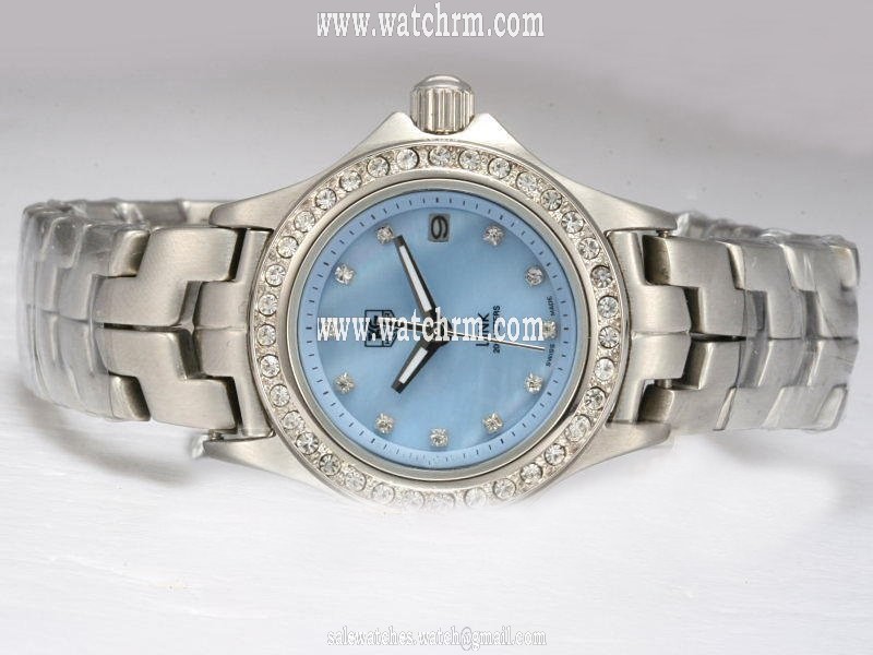 TAG Heuer Link CJ1112.BA0576 Silver Stainless Steel Strap Round Diamond Dial Watch