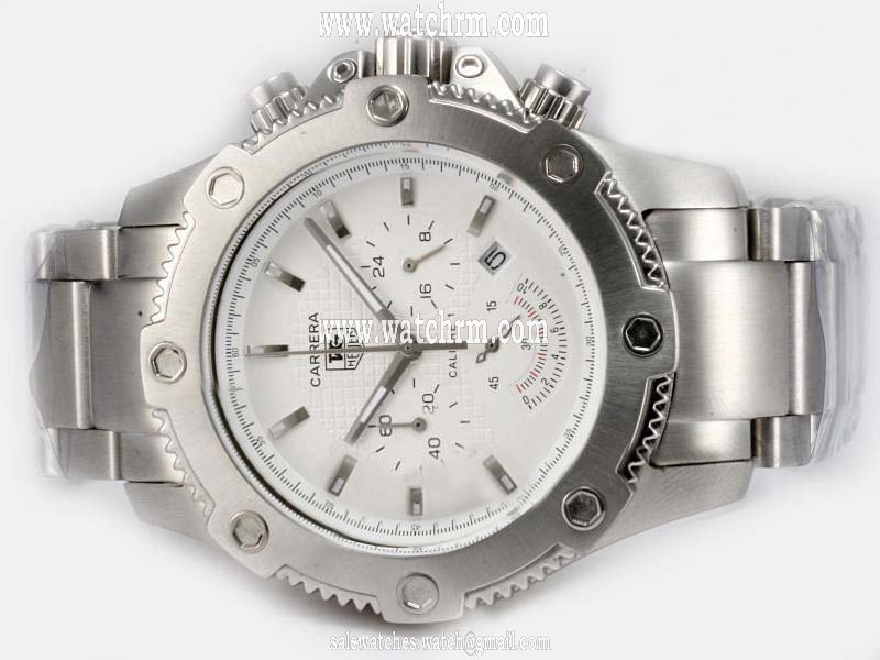 TAG Heuer Link CJF1310.BA0580 Quartz Chronograph White Dial Watch