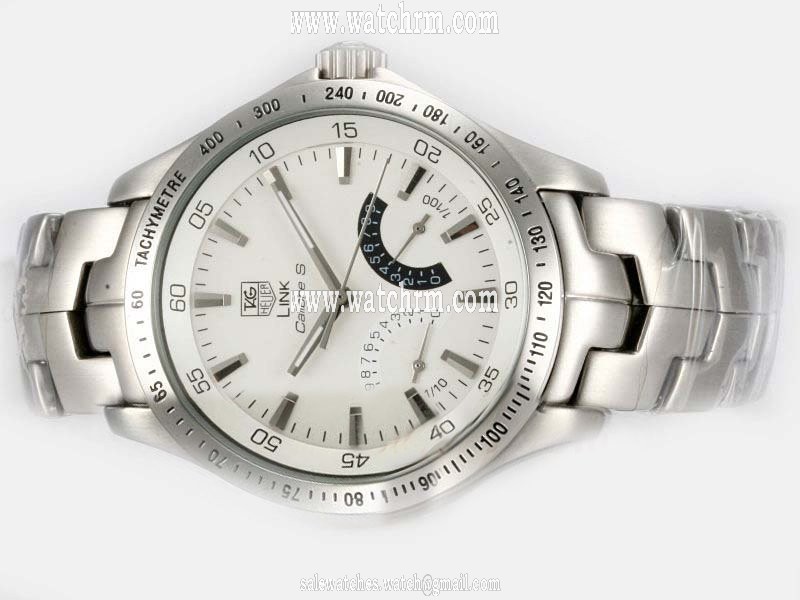 TAG Heuer Link CJF7111.BA0587 42mm Stainless Steel Case White Dial Watch