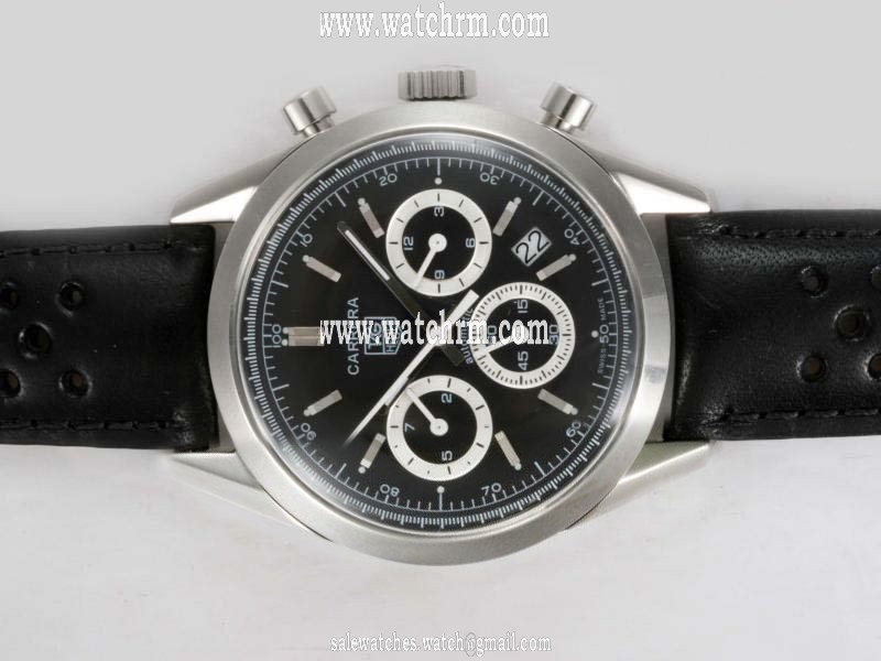 TAG Heuer Link CT511A.BA0564 39mm Black Dial Black Crocodile Leather Strap Watch