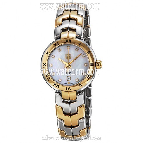 Tag Heuer Link Diamond Mother of Pearl Dial 18kt Gold and Stainless Steel Ladies Watch WAT1453.BB0955