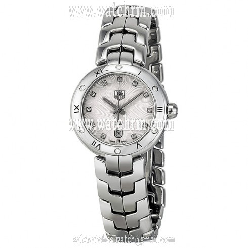 Tag Heuer Link Diamond Silver Guilloche Dial Stainless Steel Ladies Watch WAT1413.BA0954
