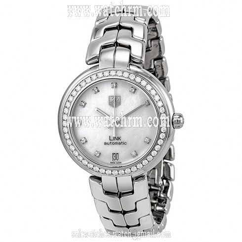 Tag Heuer Link Lady Automatic Diamond Mother of Pearl Dial Stainless Steel Ladies Watch WAT2314.BA0956