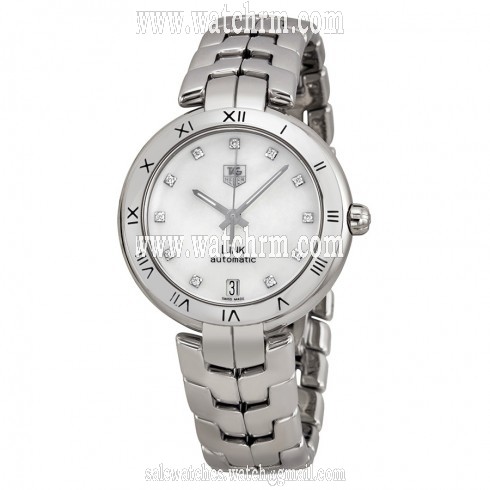Tag Heuer Link Lady Automatic Diamond Mother of Pearl Dial Stainless Steel Ladies Watch WAT2315.BA0956