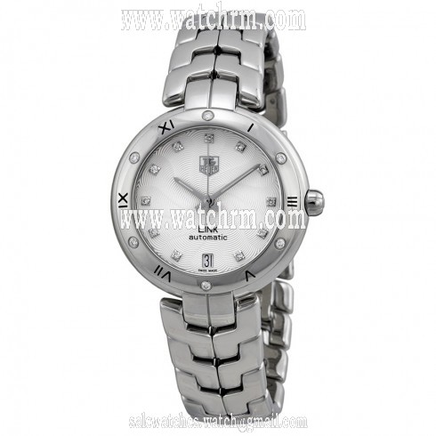 Tag Heuer Link Lady Automatic Diamond Silver Dial Stainless Steel Ladies Watch WAT2312.BA0956