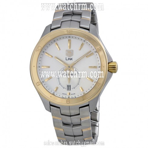 Tag Heuer Link Silver Dial Gold and Steel Men's Watch WAT2150BB0953