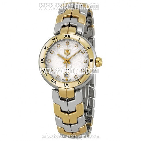 Tag Heuer Link Silver Guilloche Dial Steel and Gold Ladies Watch WAT1450.BB0955