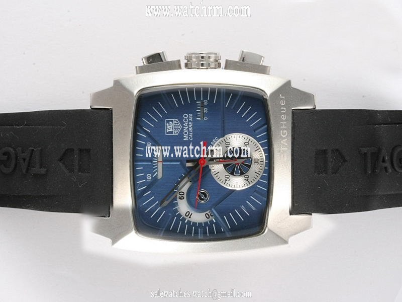 TAG Heuer Monaco CAL2110.FT6021 Quartz Chronograph Rectangle Blue Dial Watch