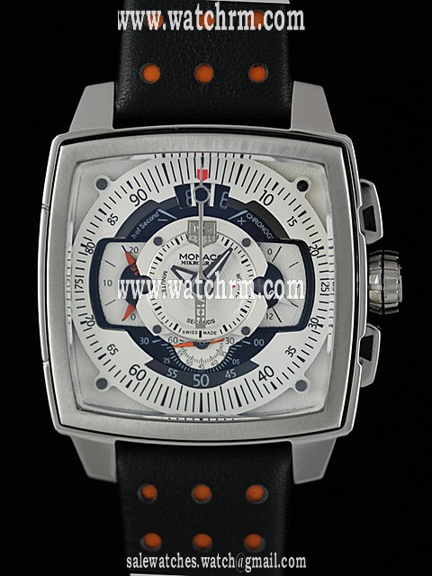 TAG Heuer Monaco CAW2100 Stainless Steel Bezel Mens Quartz Chronograph Watch