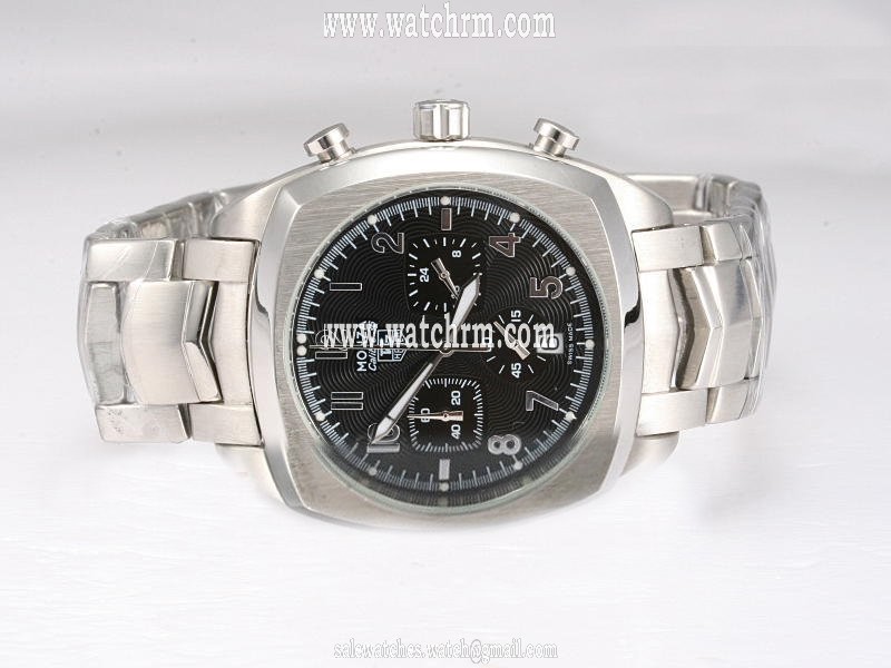 TAG Heuer Monaco CR2113-0 38mm Quartz Chronograph Black Dial Watch