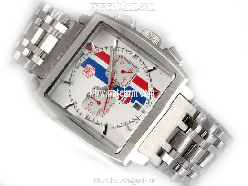 TAG Heuer Monaco Cw211A.fC6228 Mens Stainless Steel Case Stainless Steel Bezel Watch