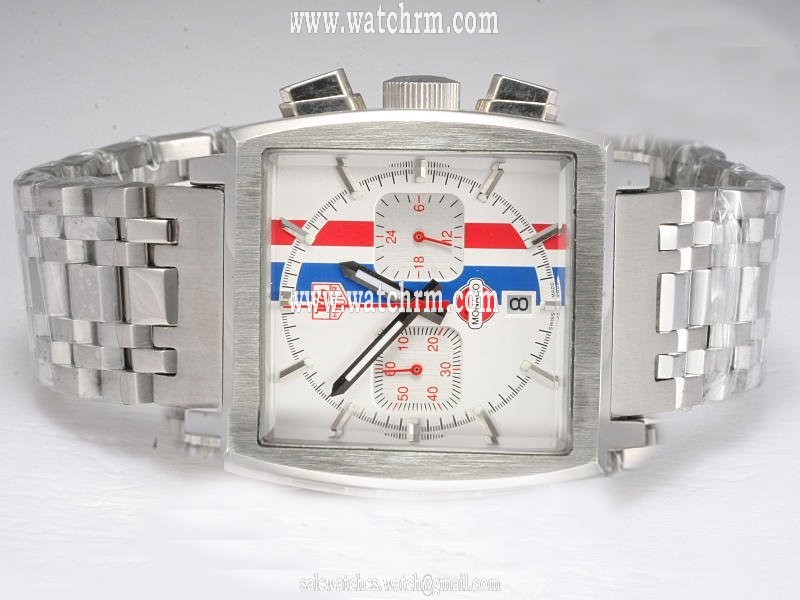 TAG Heuer Monaco Cw211A.fC6228 Multicolor Dial 40x40mm Silver Stainless Steel Strap Watch