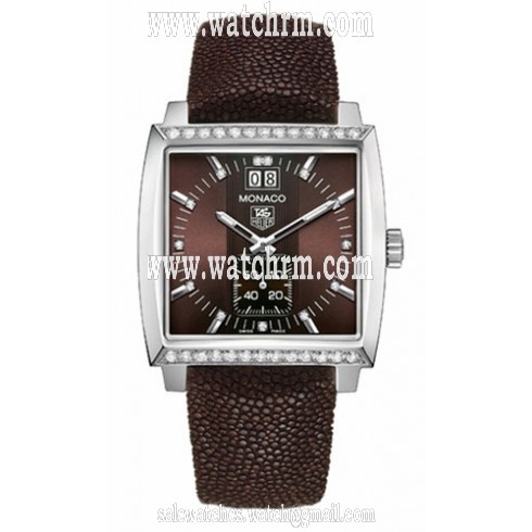 Tag Heuer Monaco Brown Dial Diamond Unisex Watch WAW1316EB0025