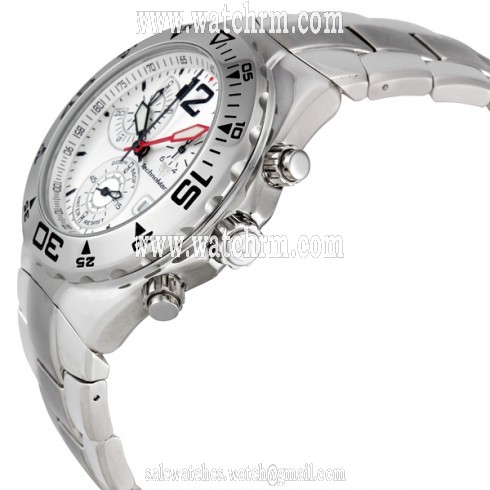 Technomarine Cruise Magnum Moon Sun White Dial Brown Leather Strap Men's Watch 208009-2