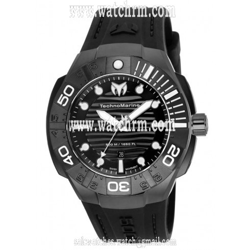 Technomarine Black Reef Black Dial Black Silicone Men's Watch 515012
