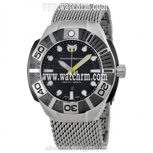 TechnoMarine Black Reef Black Dial Stainless Steel Men's Watch 513004
