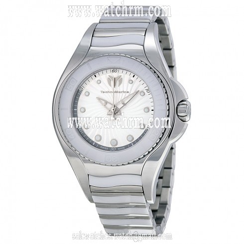 Technomarine Blue Manta White Dial Stainless Steel White Ceramic Ladies Watch 213001