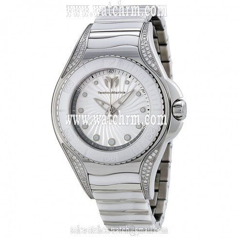 Technomarine Blue Manta White Dial Stainless Steel White Ceramic Ladies Watch 213003