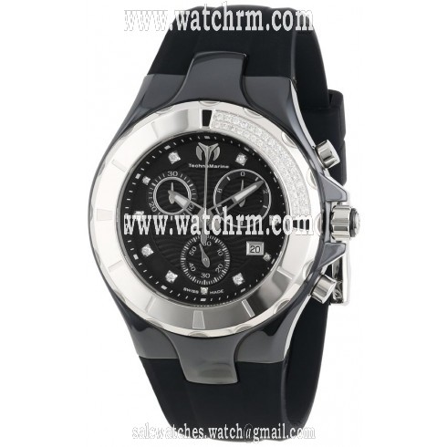 TechnoMarine Causal Black Dial Black Silicone Unisex Watch 110029