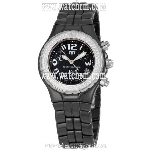 Technomarine Ceramique TechnoLady Chrono Black Ladies Watch DTLCCB02C