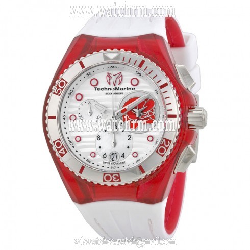 Technomarine Cruise Beach Chronograph White Dial White Silicone Unisex Watch 114003