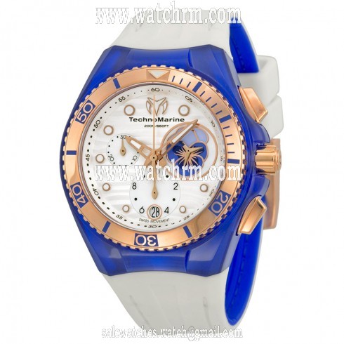 Technomarine Cruise Beach Chronograph White Dial White Silicone Unisex Watch 114005