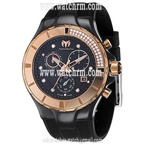 TechnoMarine Cruise Black Dial Black Ceramic Ladies Watch 113102