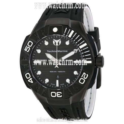TechnoMarine Cruise Black Dial Black Silicone Unisex Watch 513003