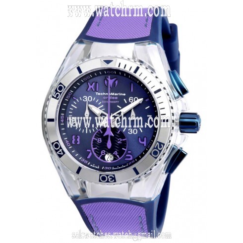 Technomarine Cruise California Blue Dial Blue Silicone Purple Canvas Unisex Watch 115021