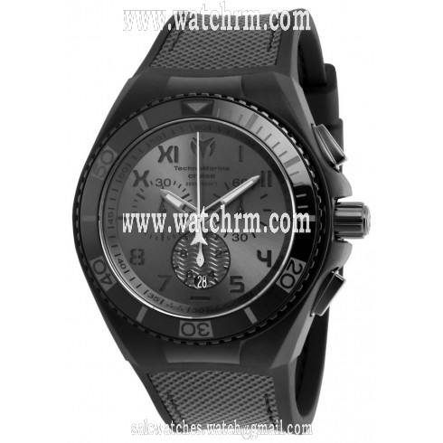 Technomarine Cruise California Chronograph Black Dial Black Silicone Black Canvas Men's Watch 115008
